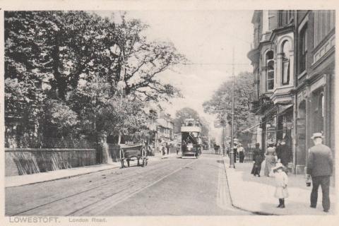 Tram in London Road Early 1900's