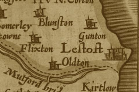 CREDIT - John Speed, Suffolk