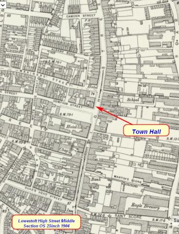 Map: Lowestoft High Street Middle Section 1904