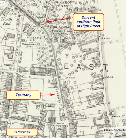 Map: Lowestoft High Street North Section 1904