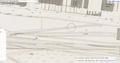 OS Map 184/5 possibly showing turntable