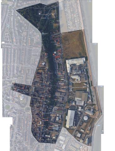 Map showing boundary of North Lowestoft Heritage Action Zone