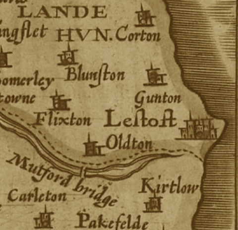 CREDIT - John Speed, Suffolk